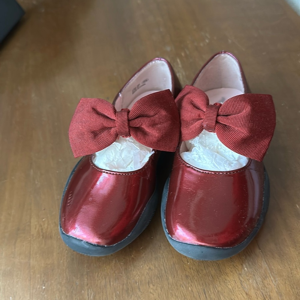 Nina kids burgundy dress shoes